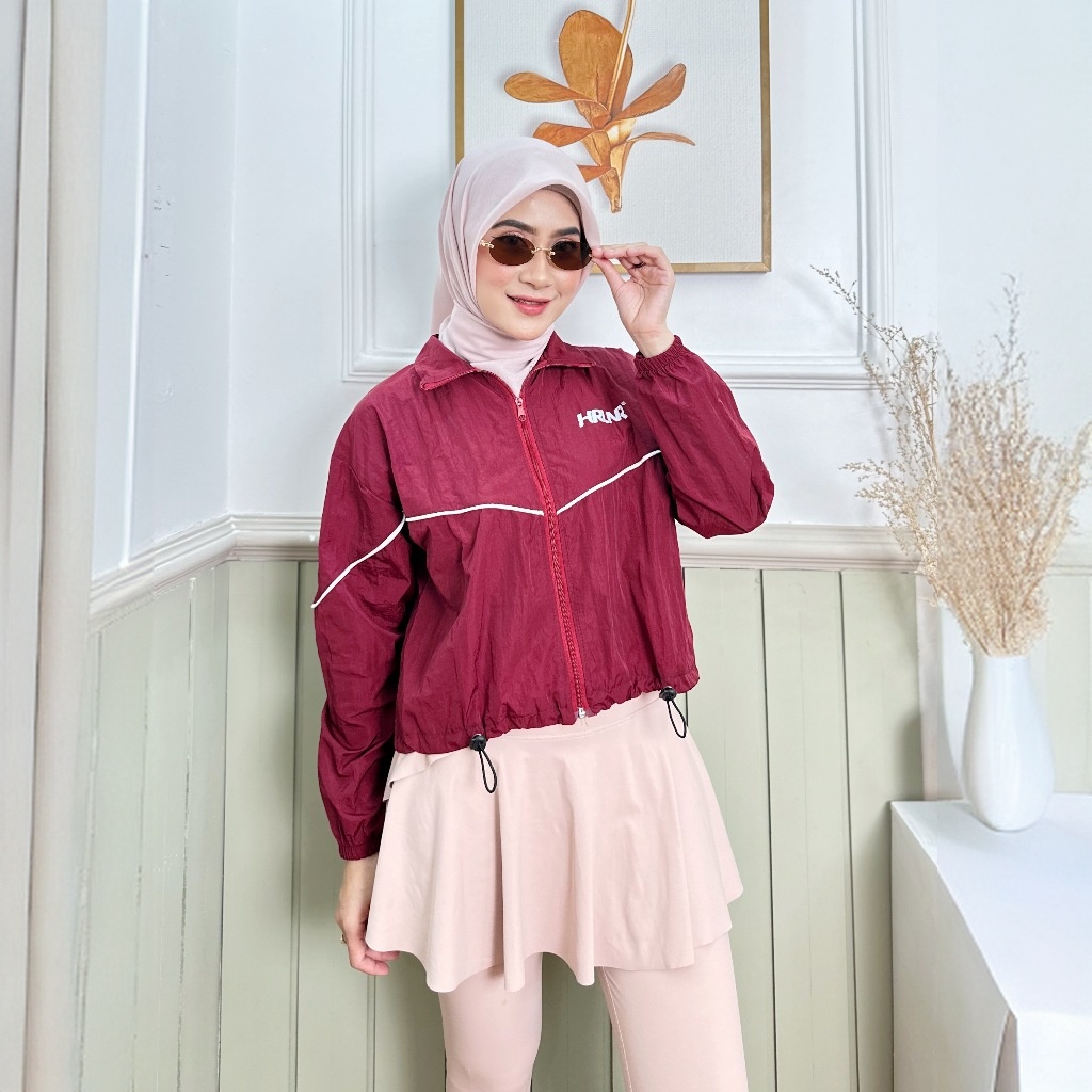 Hrl Alfan - Jaket Parasut Wanita Casual Outif Keren Sport