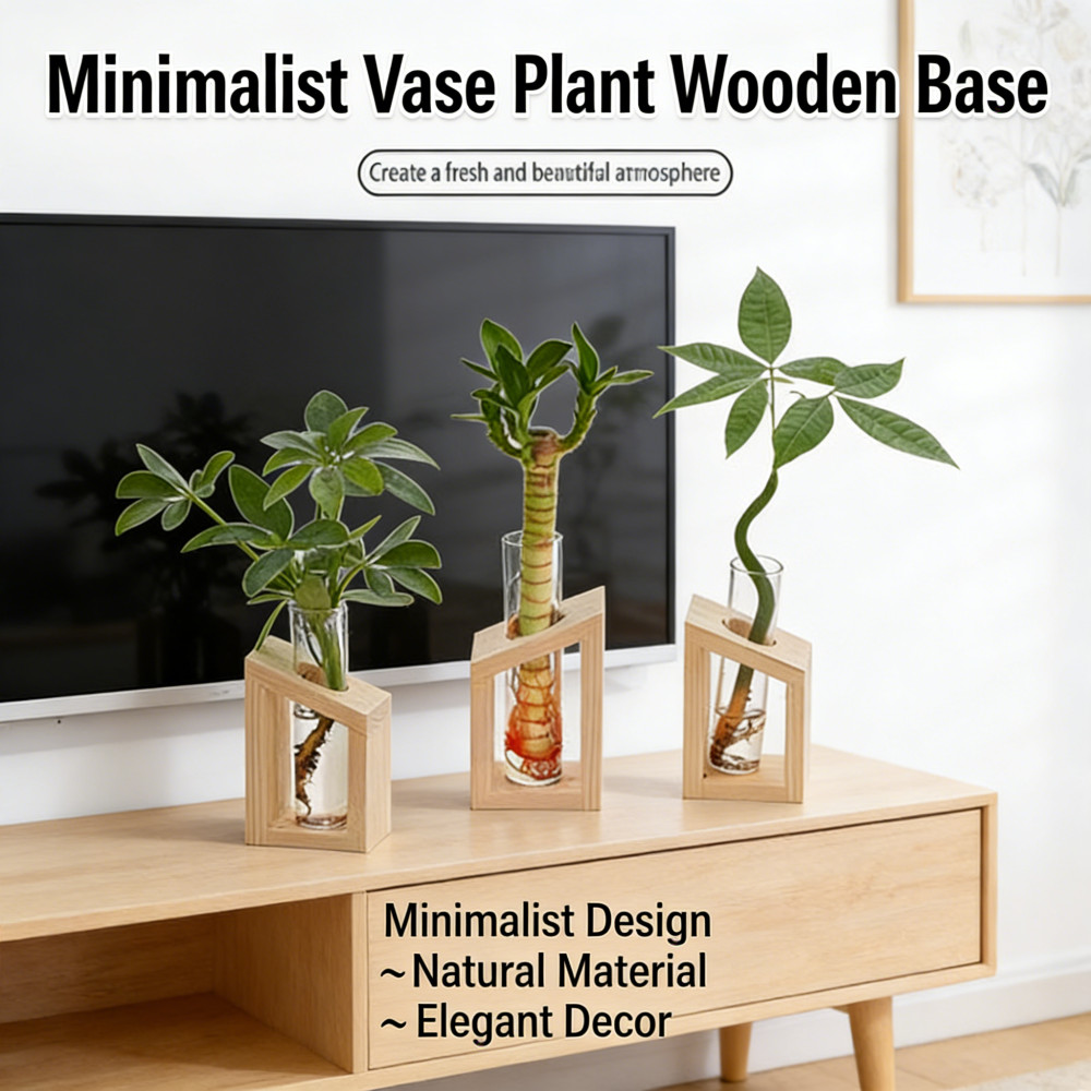 Simple Tube Vase Home Desktop Decoration 1pc Hydroponic Plant Container Glass Hydroponic Vase