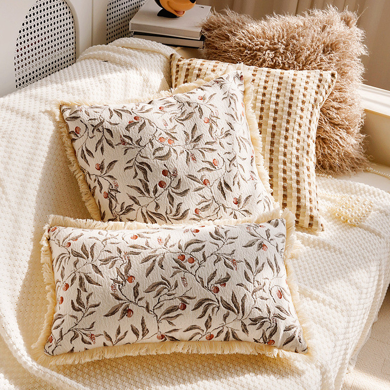 Simple Style Cartoon Sofa Pillow Light Luxury Pillow Cream Style Bedroom Bedside Pillow Bay Window L