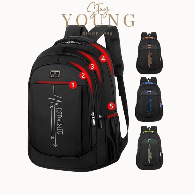 StayYoung Men's backpack large capacity computer backpack travel casual business student school bag