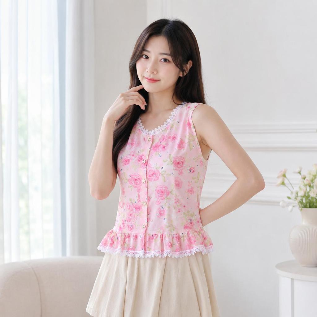NJW - Vest ANELIA polkadot |  Vest motif Inner wanita