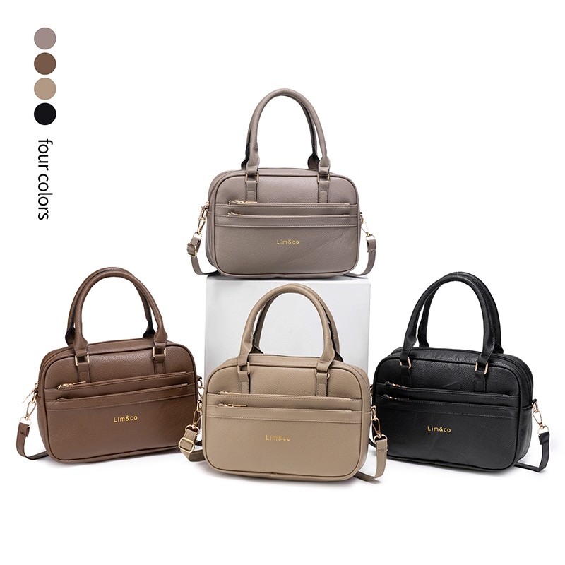 Mumu 4073 Earth Tone School or Office Girly Handbag or Shoulder Crossbody Bag with Adjustable Strap