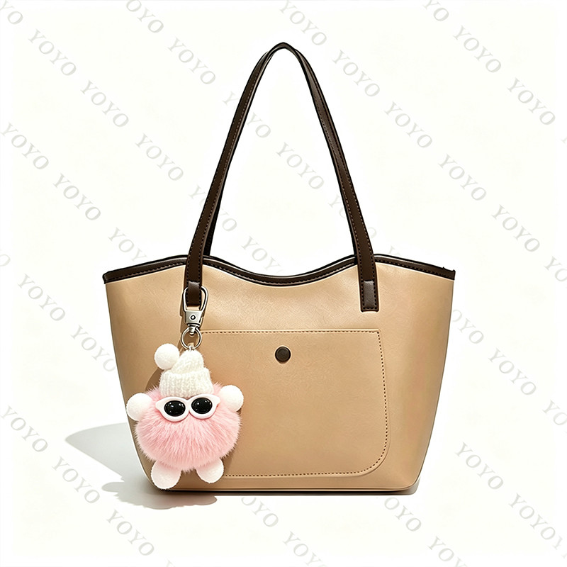 YOYO Women PU Leather Medium Tote Bag Shoulder Bags For Woman Students College Office#V06