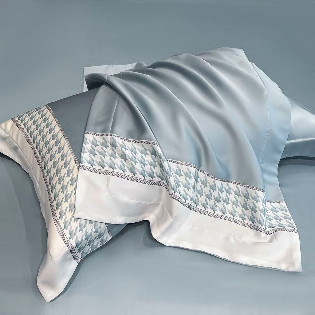 XYLBY727 Red Bean Pillowcase Summer Ice Silk Cool Feeling One Pair Pillowcase Summer Household Singl
