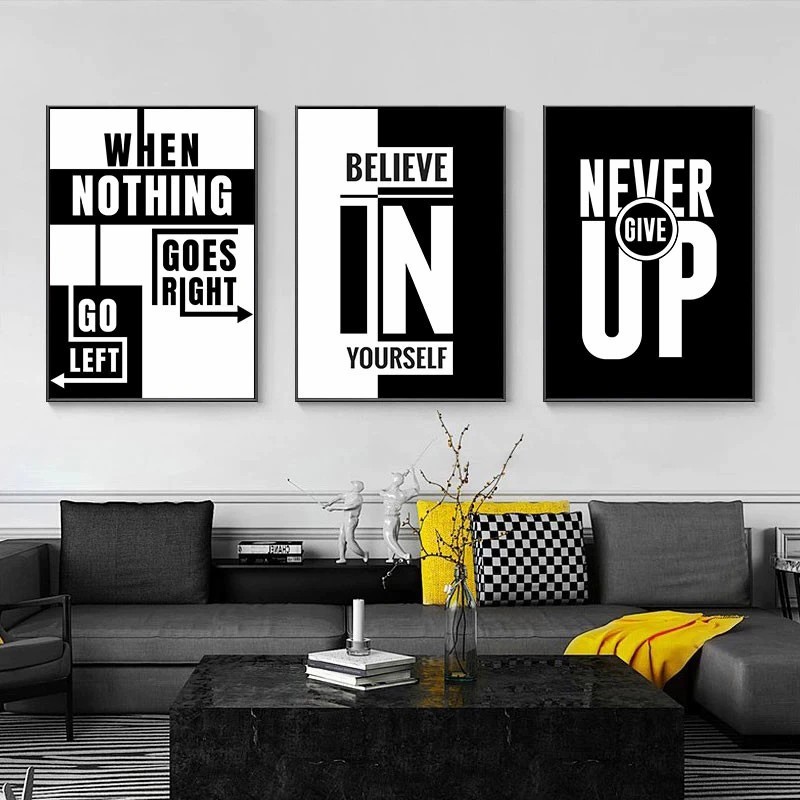 Wall Decor Motivational Quotes Self Motivation Believe in Yourself Living Room Bedroom Art Display