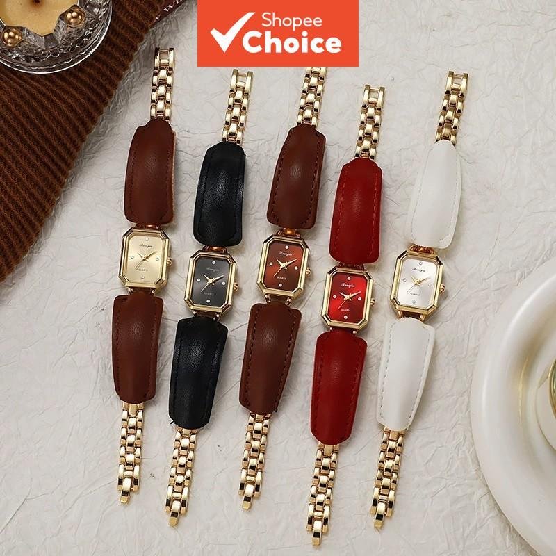 Women Luxury Fashion Square Alloy Bracelet Quartz Watch