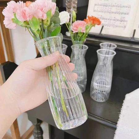 5 Pcs Plastic Vase Transparent Glass Like Home Wedding Flower Arrangement Durable High Quality