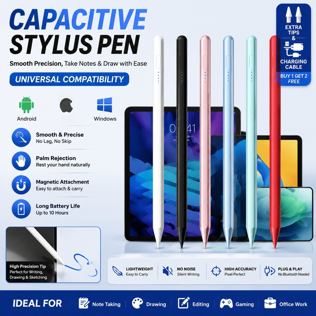 Touch screen device universal wireless stylus palm rejection, Android iS tablet phone stylus