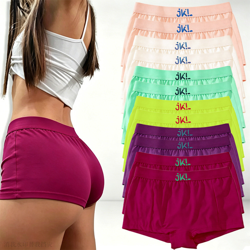 COD 12PCS Underwear Comfortable Briefs For Women Random Letters Ladies' Boxer Plain Safety Panty Cot