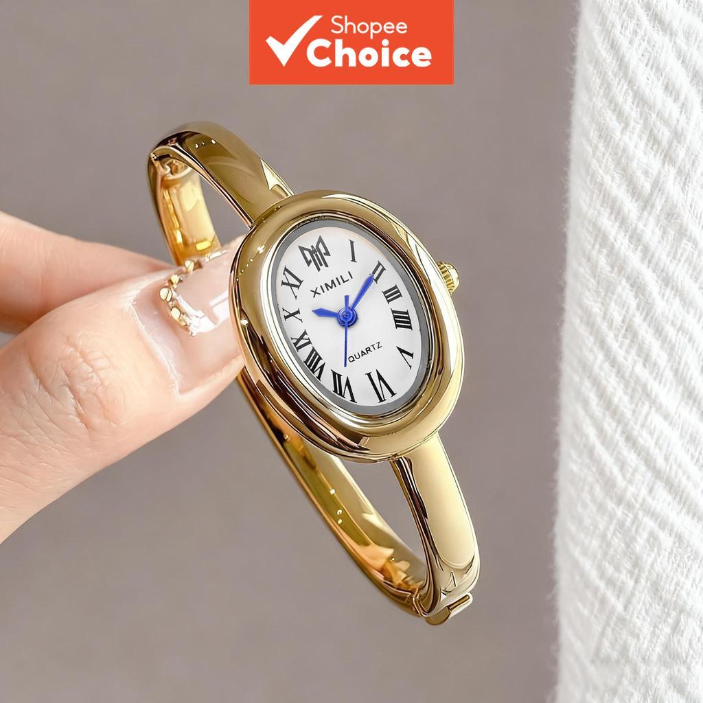 Elegant Retro Classic Small Roma Dial Bracelet Bangle Band Quartz Watches For Women