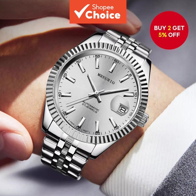 Men's Regulator Watch Steel Band Separate Hour And Minute Dials Unique Display Collectors Item
