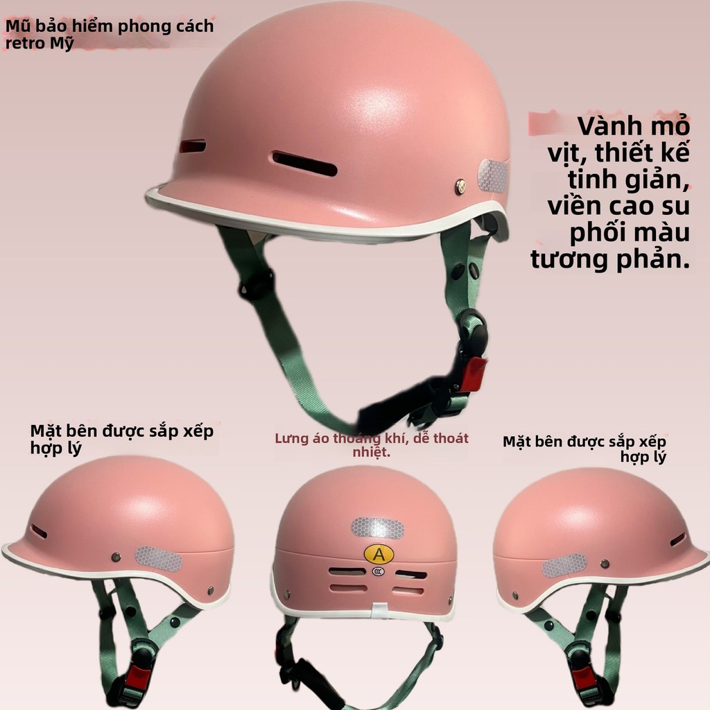 Mũ bảo hiểm an toàn mới Retro hình cá heo nửa mũ bảo hiểm Unisex