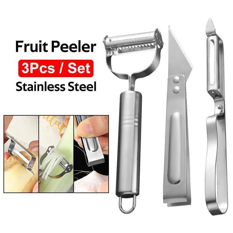 3Pcs/Set Stainless Steel Cucumber Julienne Peeler Carrot Grater Vegetable Peeler Kitchen Utensils