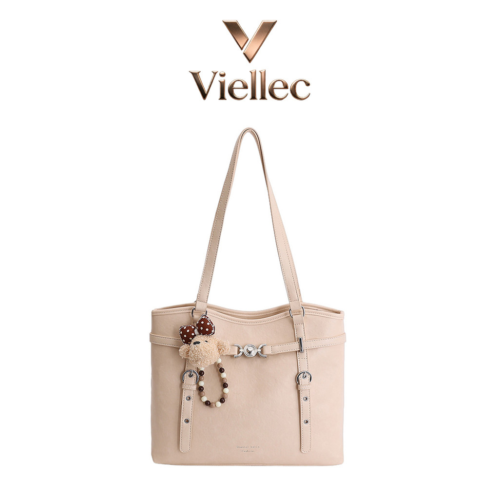 Túi Tote Di Động Viellec Cảm Giác Cao Cấp Túi Dung Tích Lớn Thời Trang Retro Đi Lại Túi Đeo Vai