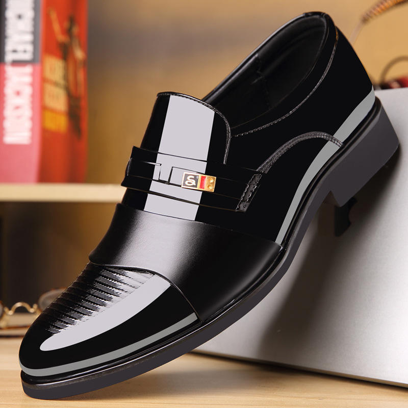 Size 39-45 Leather Shoes Men Business British Shoes Fashion Classic Single Wedding Leather Shoes
