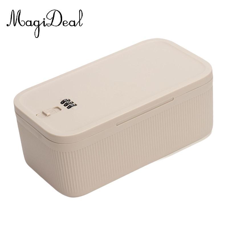 MagiDeal Phone Lock Box, Lockable Storage Box, Organization, Storage Organizer, Storage Container with Password Lock for Office, Dorm,