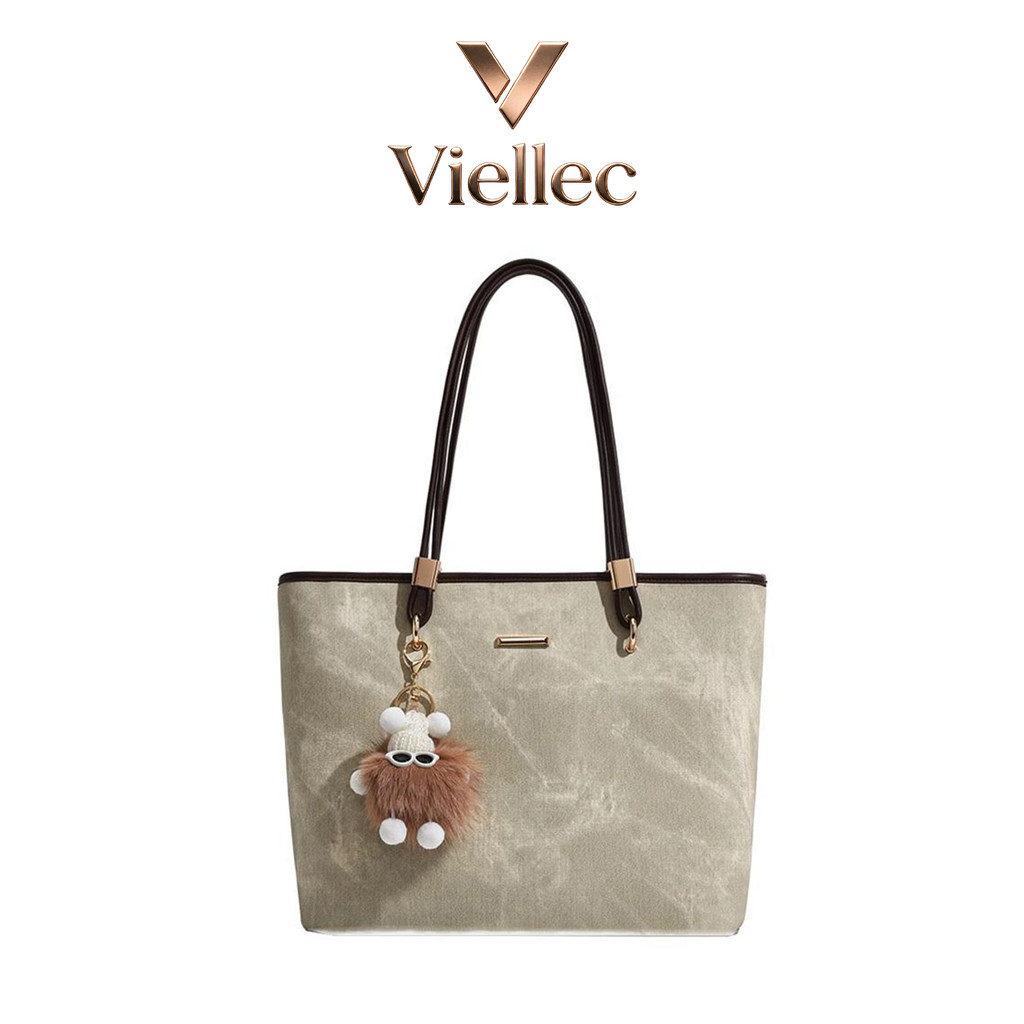 Túi Tote nữ Viellec Túi đi lại dung tích lớn Túi xách phù hợp Túi đeo vai