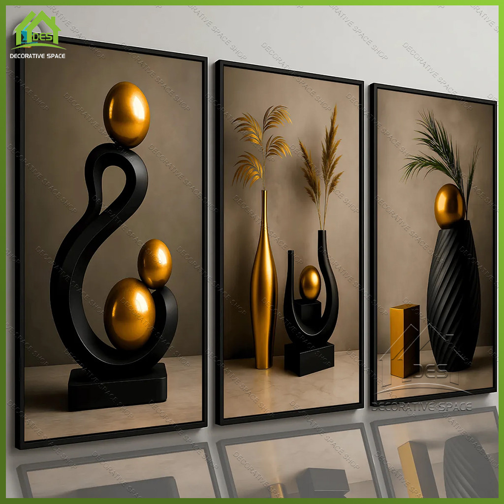 3pcs Modern Floral Wall Art Decor Nordic Aesthetic Flower for Living Room Minimalist Home Decoration