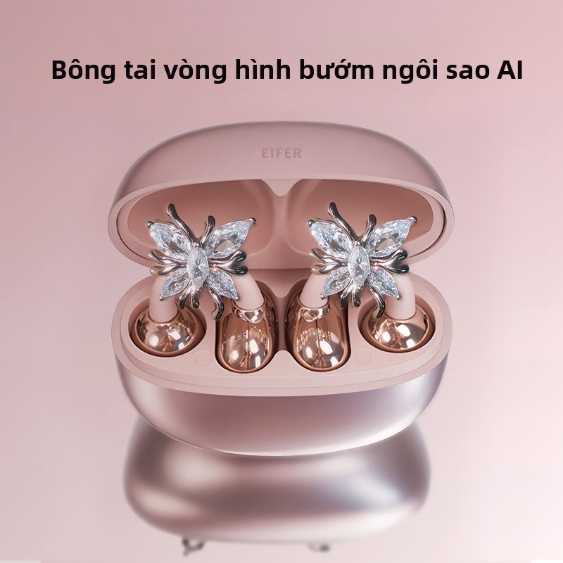 Tai nghe Bluetooth không dây Bông tai bướm phong cách mới Thoải mái khi đeo Tuổi thọ pin dài chống nước