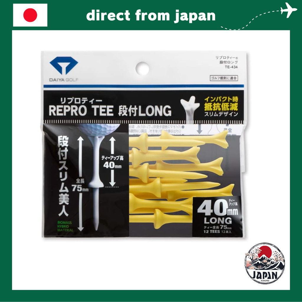 Daiya Golf Repro Tee Long có nấc – Màu vàng TE-434, gói 12 cái