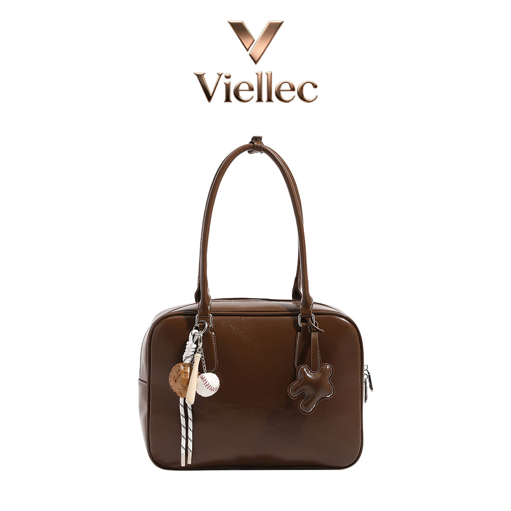 Túi Tote Viellec Retro Dung Tích Lớn Túi Boston Đi Lại Túi Đeo Vai Di Động