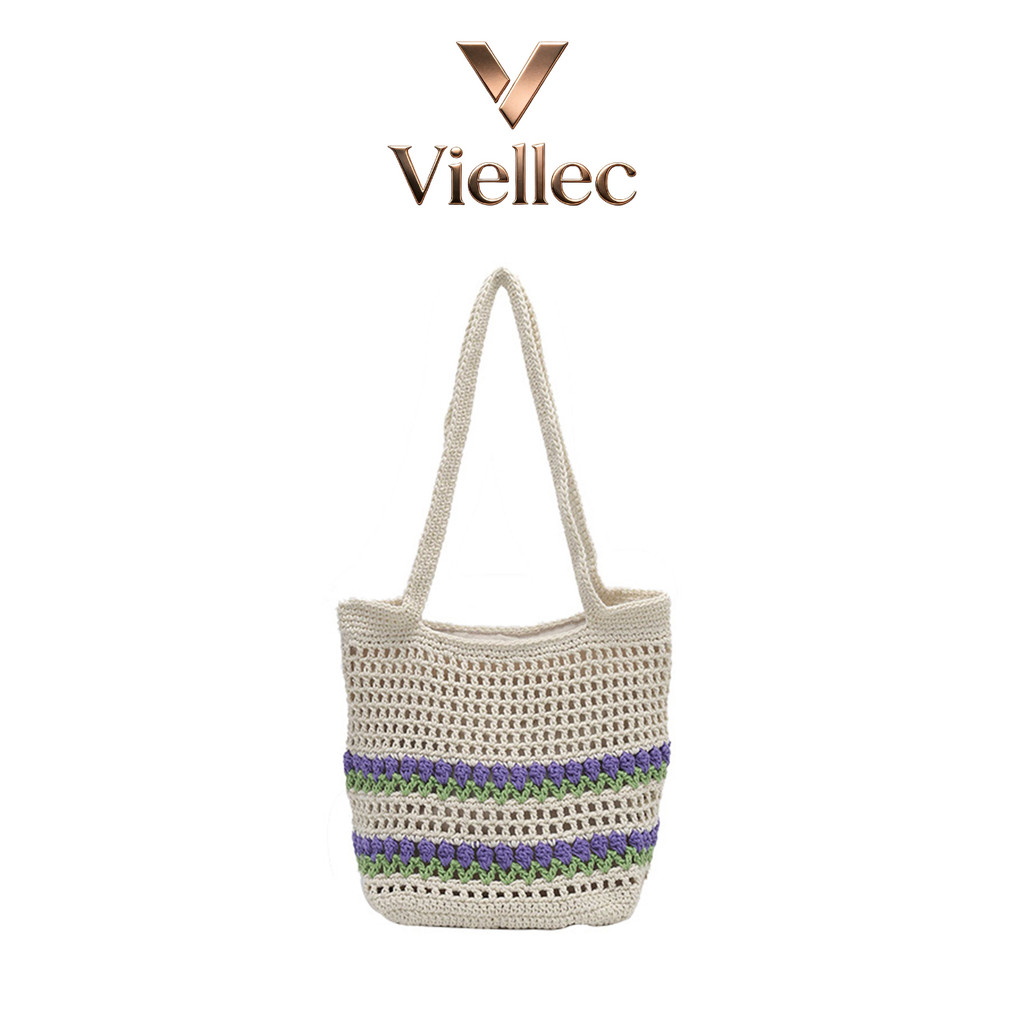 Túi Đeo Vai Viellec Phong Cách Lười Túi Dệt Kim 2026 Phong Cách Mới Nhẹ Đi Chơi Dung Tích Lớn Đi Làm Túi Tote