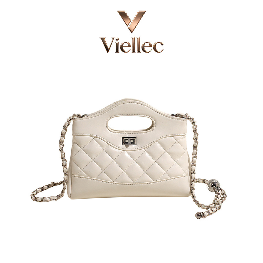 Túi nhỏ dành cho nữ Viellec, Túi xách nữ đi lại hàng ngày Túi đeo chéo dây chuyền kim cương cổ điển