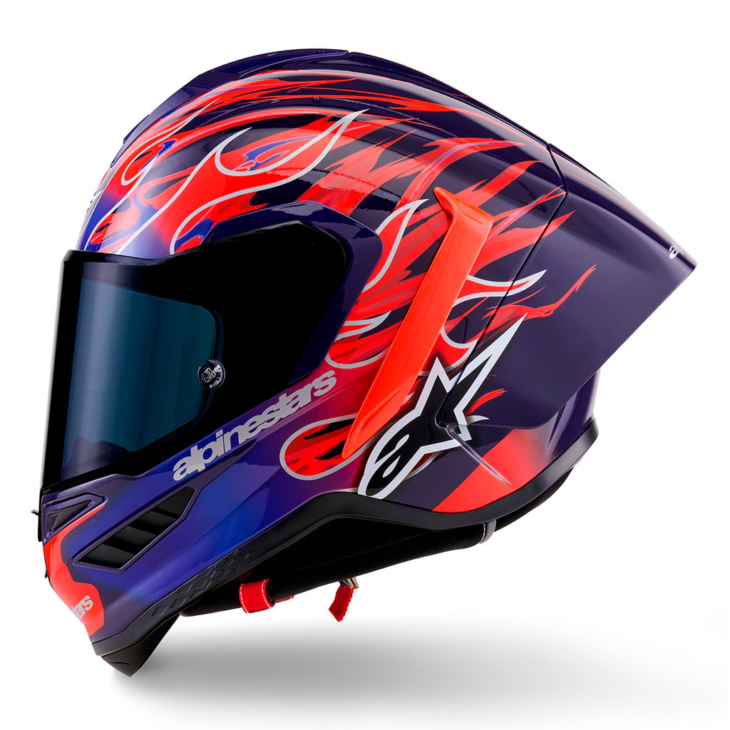 Capacete Alpinestars SR10 Flyte Jorge Martin Roxo e Vermelho