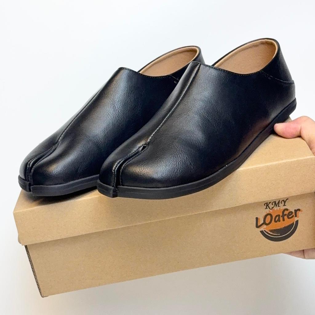 KMY Fashion Tabi flat shoes Monks split Toe Soft leather shoes women KMY tabi fashion tabi loafers