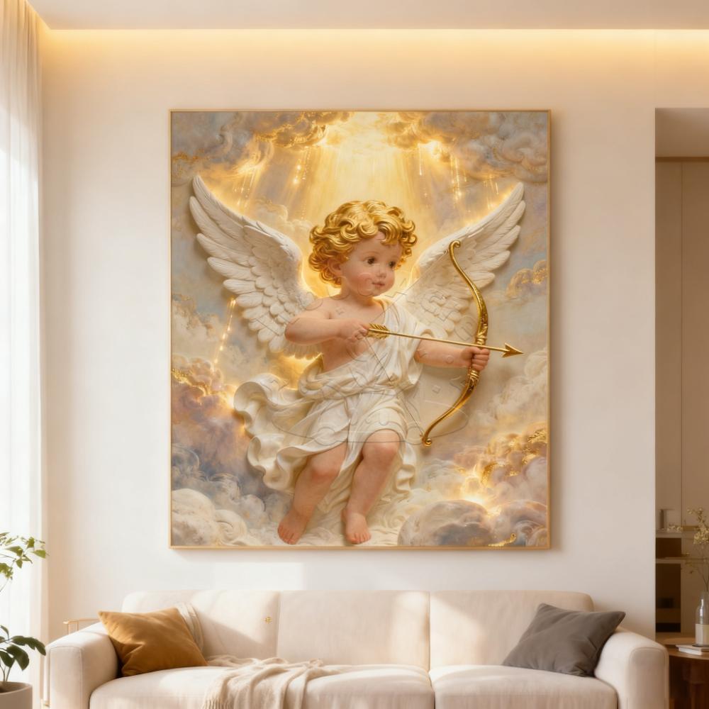 Wall Decoration Creator WoodAcre Angel Art Wall Painting Living Room Decoration
