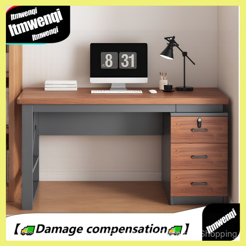 Office Desk Bedroom Lockable Computer Desk Modern Simple Desktop Work Desk with Drawer Adult Home Desk