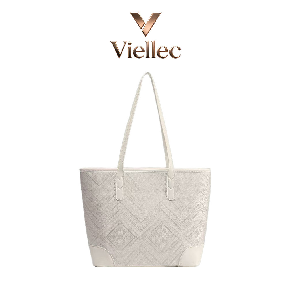 Viellec Nữ Túi Tote Mạnh Thổ Cẩm Họa Tiết Túi Xách Phong Cách Dân Tộc Túi Tote Thời Trang Phù Hợp Với Người Đi Làm Túi Đeo Vai