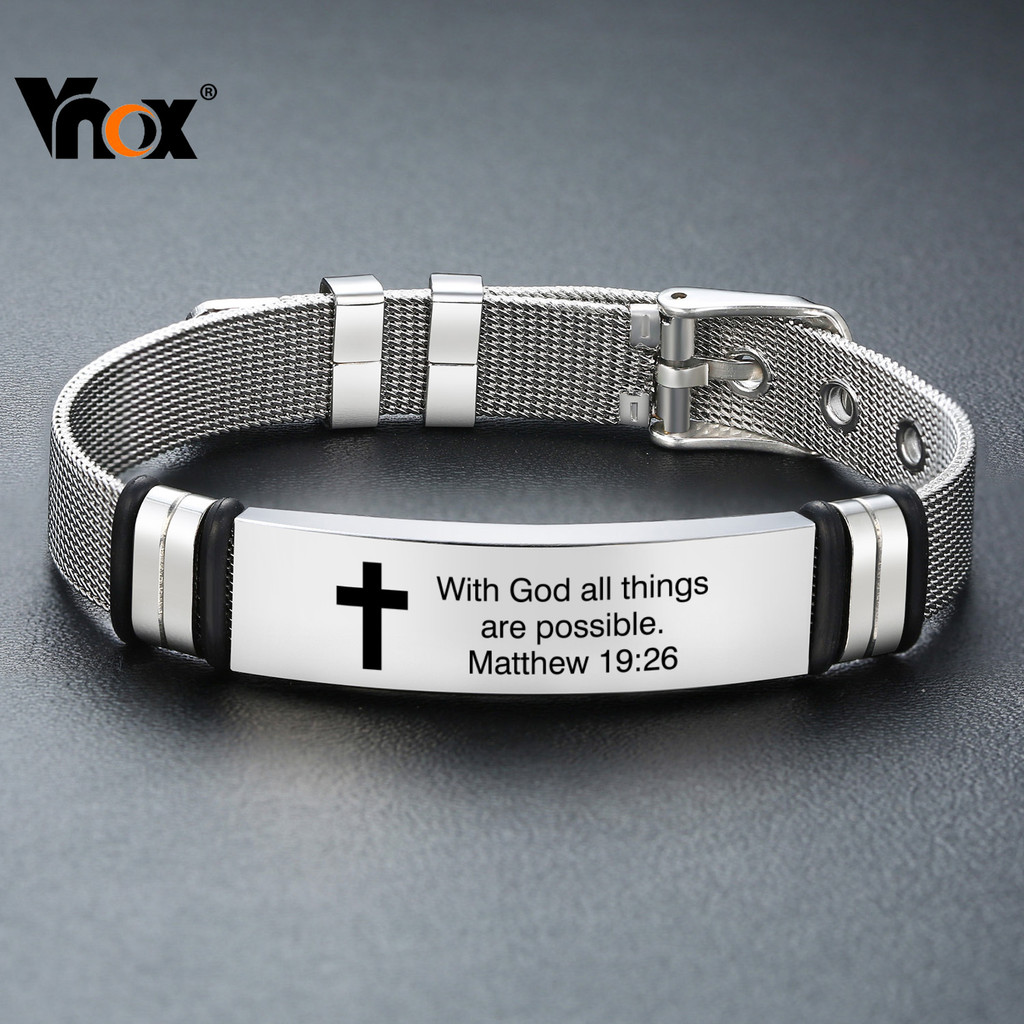 Vnox Inspirational Quotes Braclets, Adjustable Stainless Steel Family Friendship Bracelet,Wristband