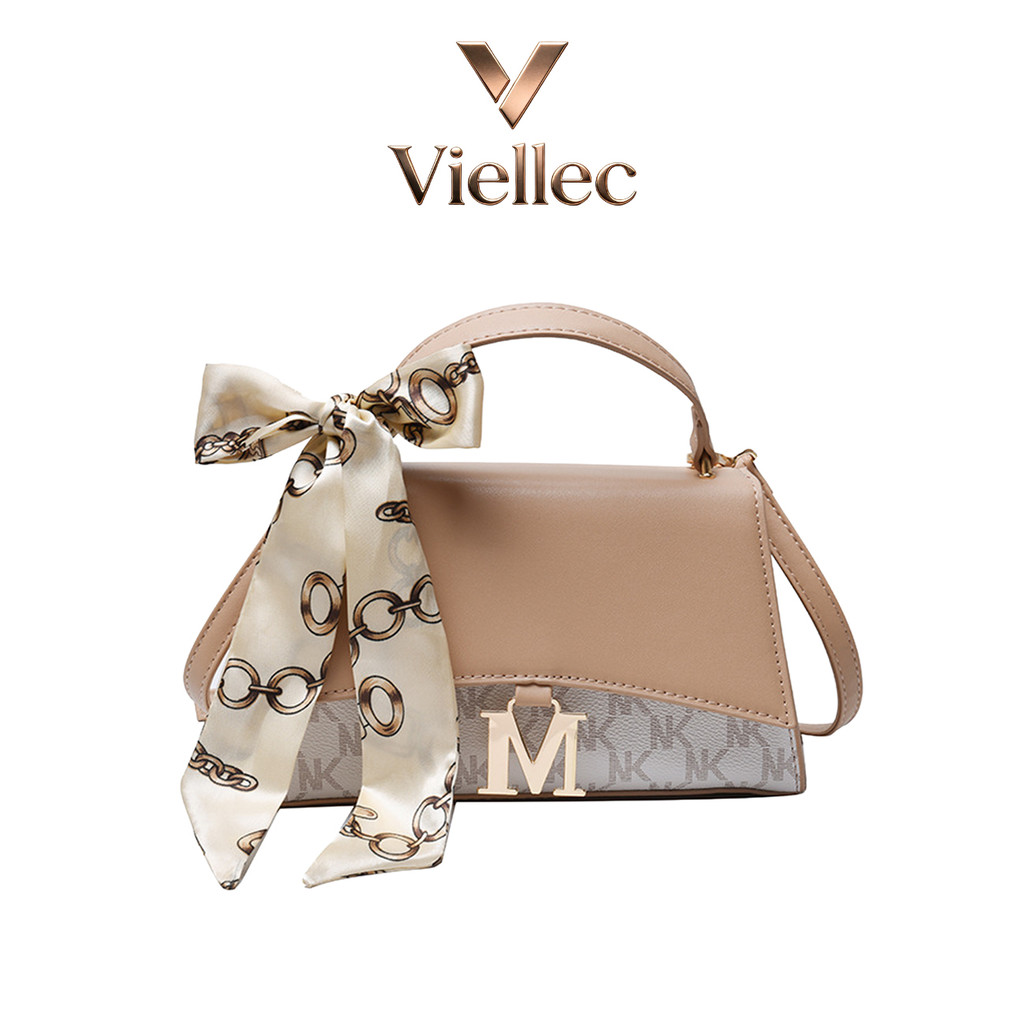 Túi xách Viellec Xu hướng thời trang Túi xách phù hợp In chữ Túi đeo vai đơn giản nhẹ