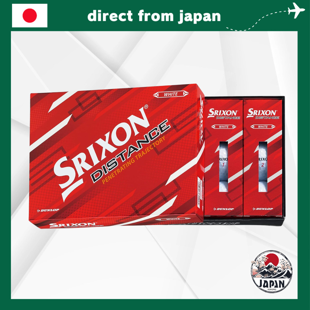 SRIXON DISTANCE9 Golf Balls (Mẫu 2022) – Khoảng Cách Xa, Chống Gió – (Trắng / Passion Yellow)