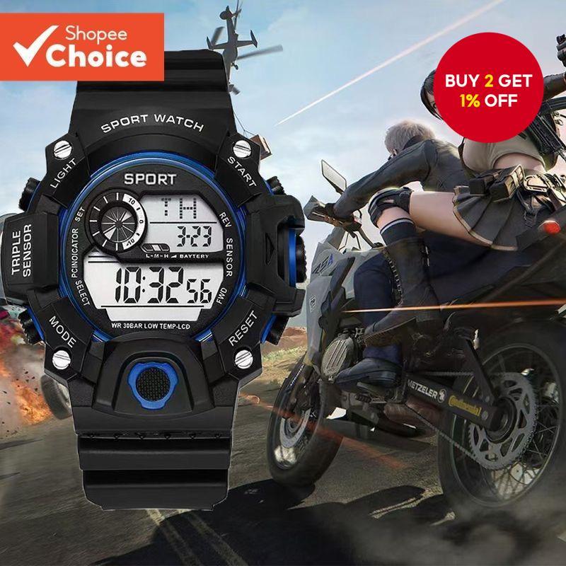 Men's Tactical Sports Watch - LED Digital Display, Night Light for Outdoor Adventures and Night Trai