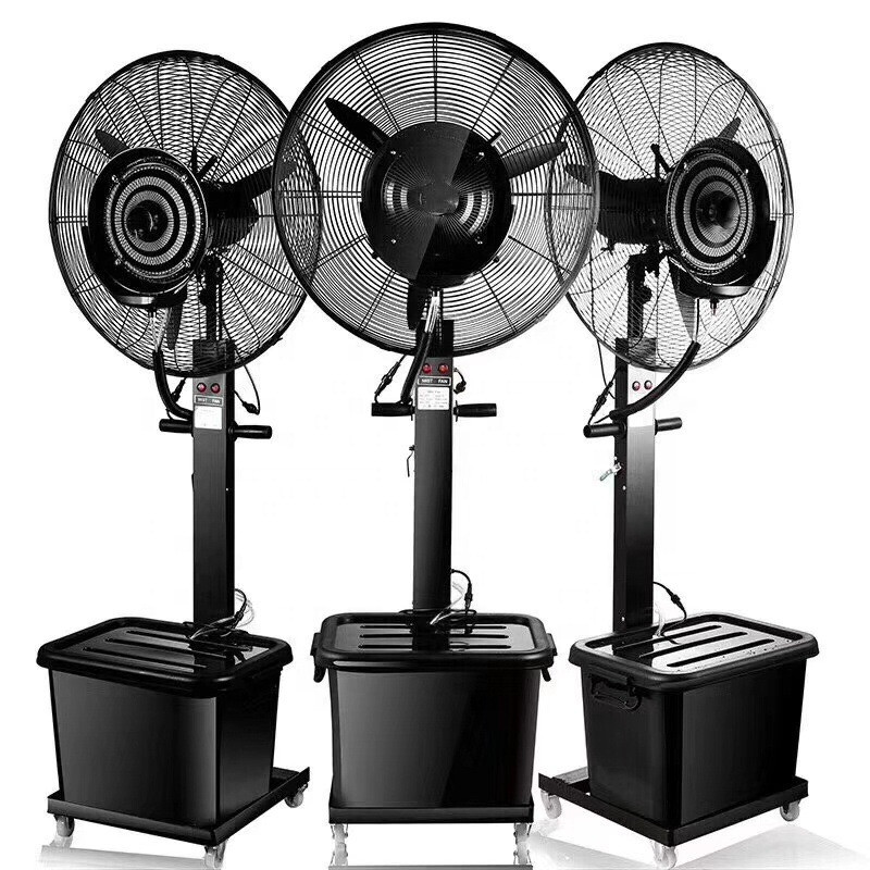 Water-cooled floor-standing electric fan with water injection and strong misting function p Outdoor Wet Water Mist Cooling for Indoor Industrial Use