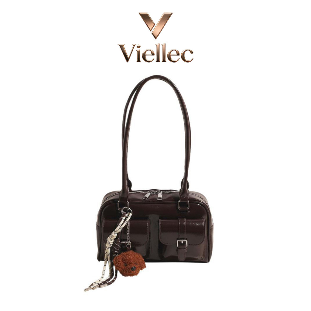 Túi đeo vai Viellec Túi xách cảm giác cao cấp Túi đeo nách đi lại dung tích lớn