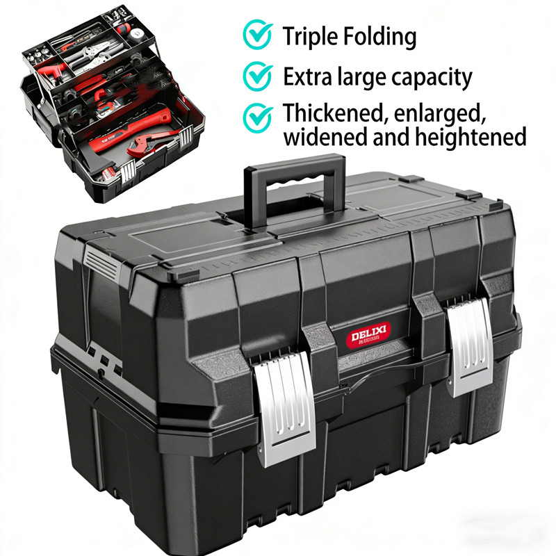 Toolbox Industrial Grade Household Set Multi-Functional Hardware Art Box Electrician Multi-Layer Folding Storage Box