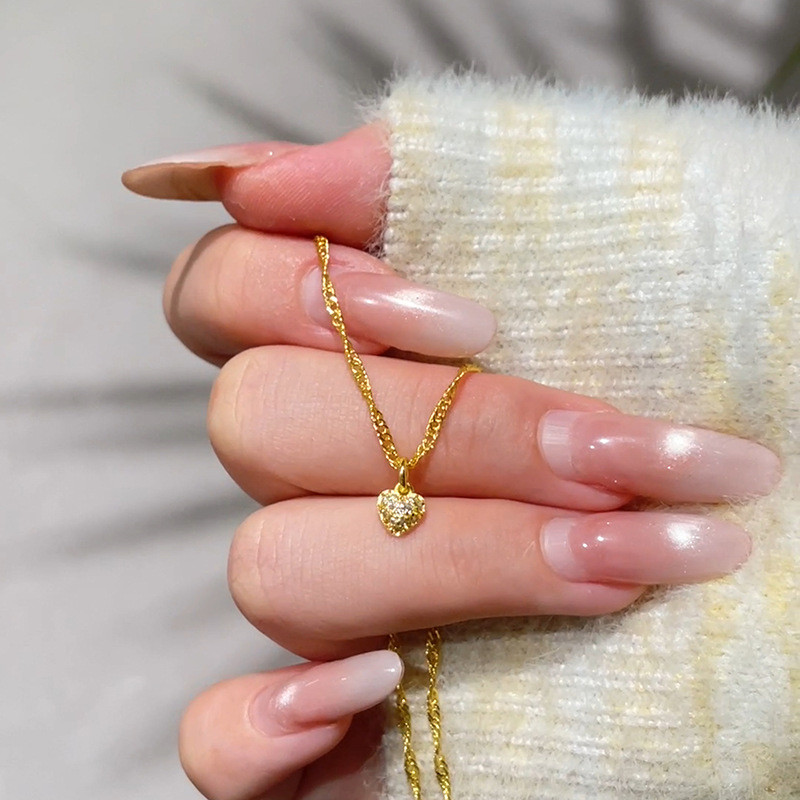 Molly Trang Sức Ánh Sáng Sang Trọng với Zircon Hình Trái Tim - Dây Chuyền Xương Đòn Tinh Tế cho Quà Tặng Cao Cấp