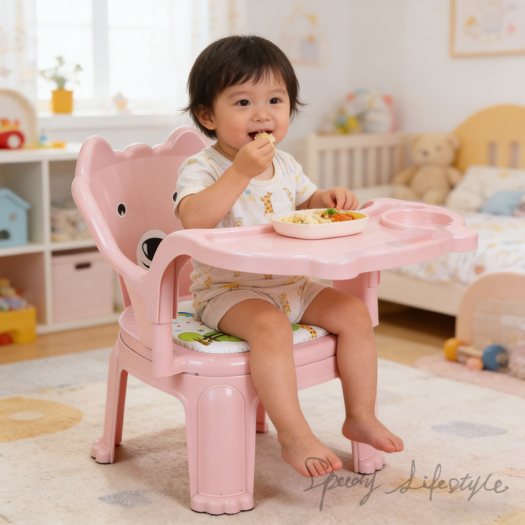 2 In 1 Baby Feeding Dining Chair with Removable Food Tray Multifunctional Kid's Backrest Stool