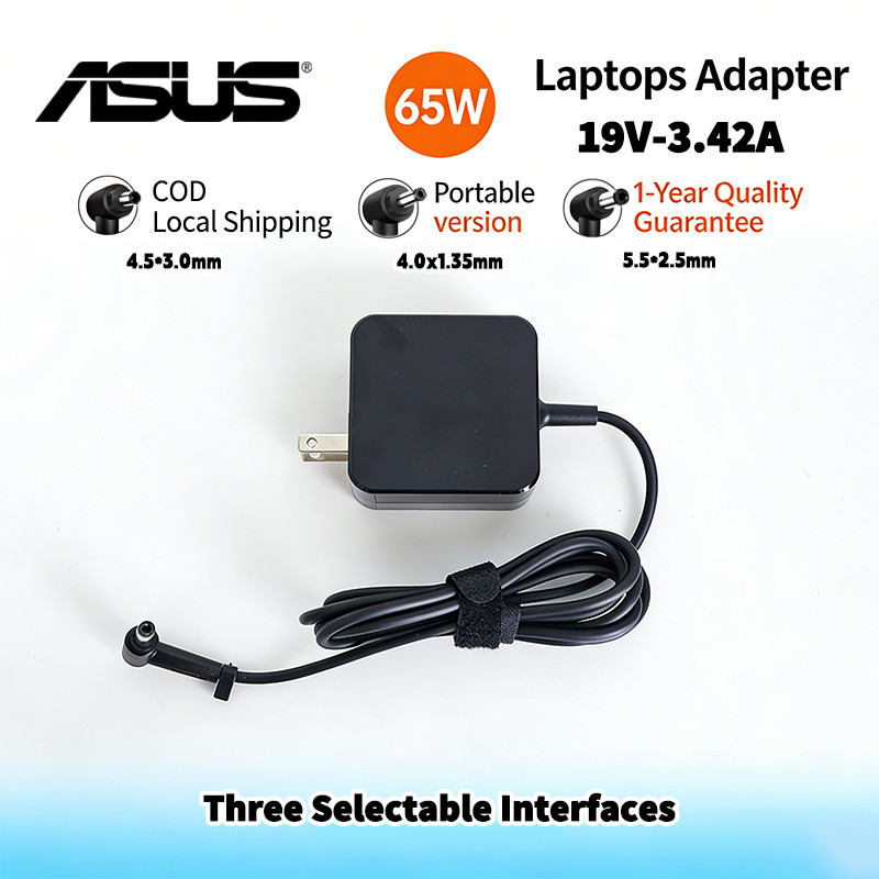 ASUS Laptop Adapter 19V-3.42A 65W Vivobook Flip 14/15/17 X1605z M513U X509M X409J X540S X550 F555L