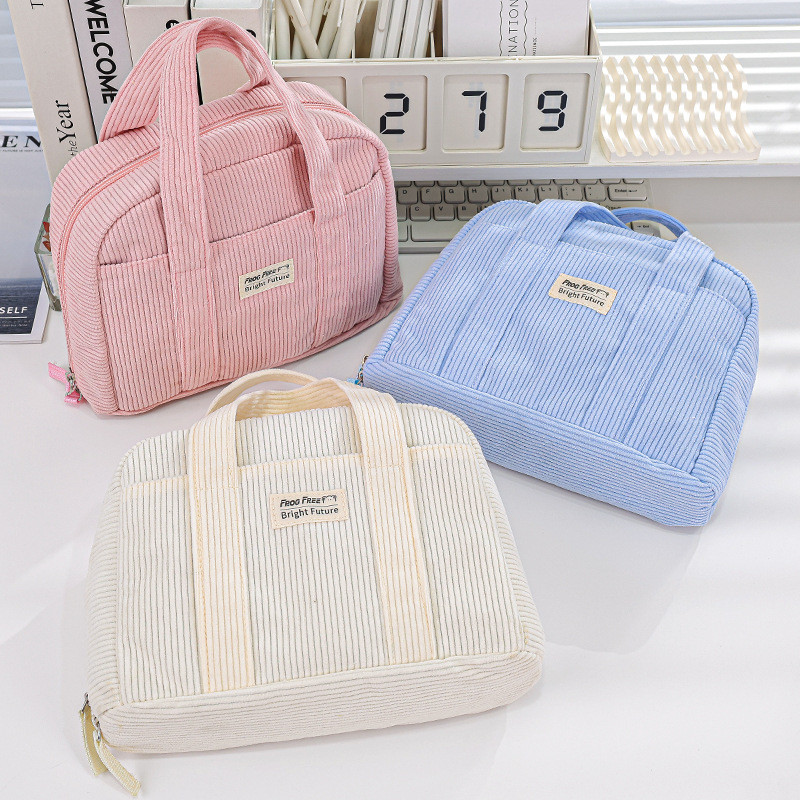 Túi bút chì phong cách mới, Vải nhung 8 lớp, Túi lưu trữ dung tích lớn, Quà tặng đi học