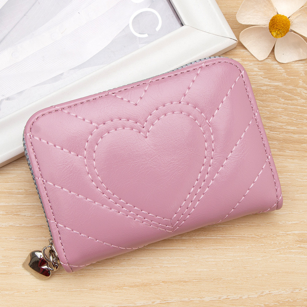 Phụ Nữ Mới Đựng Thẻ Ví Đựng Tiền Xu Khe Cắm Thẻ Macaron Tình Yêu Nhỏ Đựng Thẻ Đa Năng