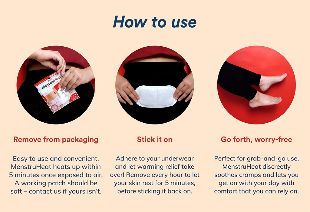 Blood MenstruHeat Menstrual Heat Pad (2 Pcs/Pack) Shopee Singapore