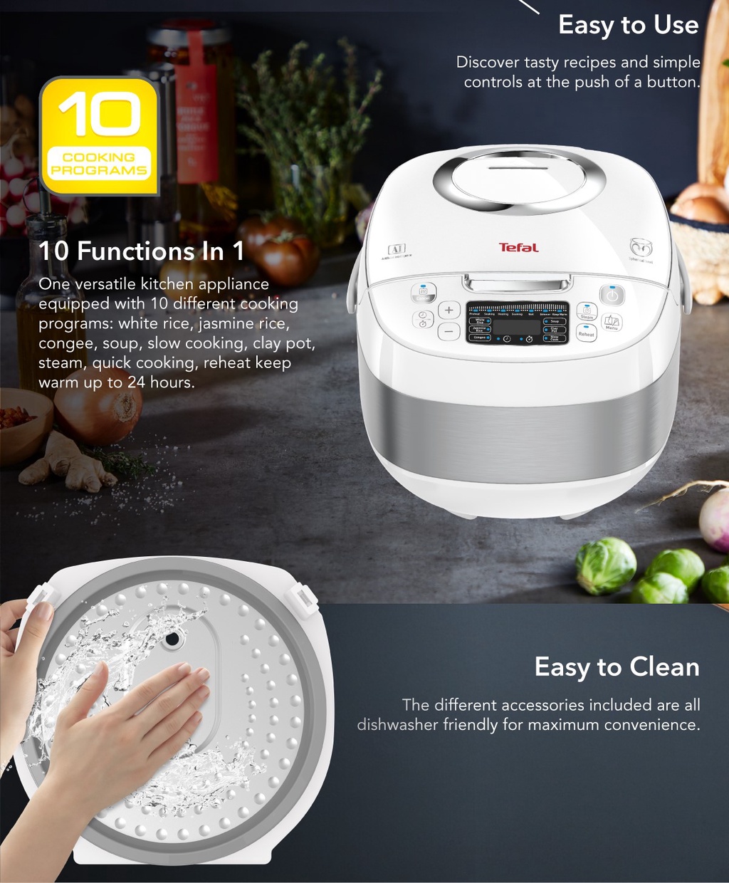 Tefal Fuzzy Logic Rice Cooker 1L RK7501 Shopee Singapore
