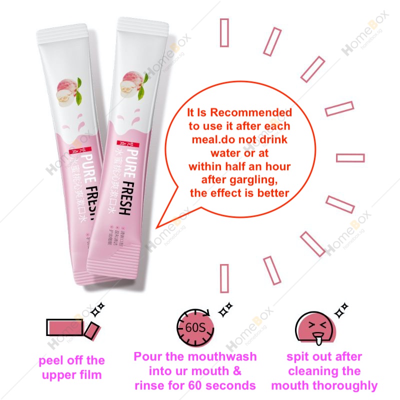 HomeBox 🇸🇬 Portable Mouthwash Stick Disposable Travel Sachet Mouth Wash