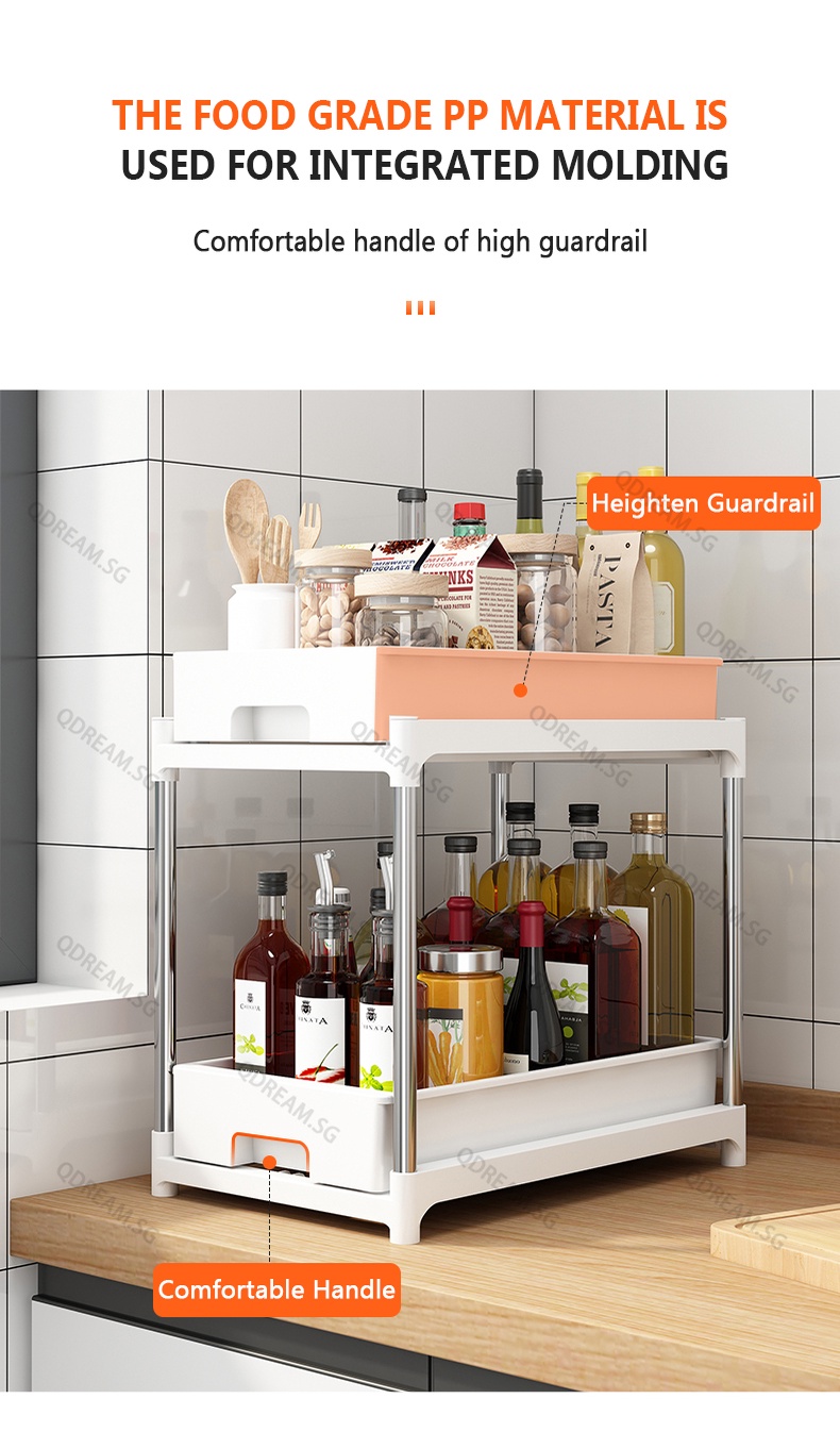 YOULITE Kitchen Under Sink With Drawer Rack Kitchen Sink Organiser