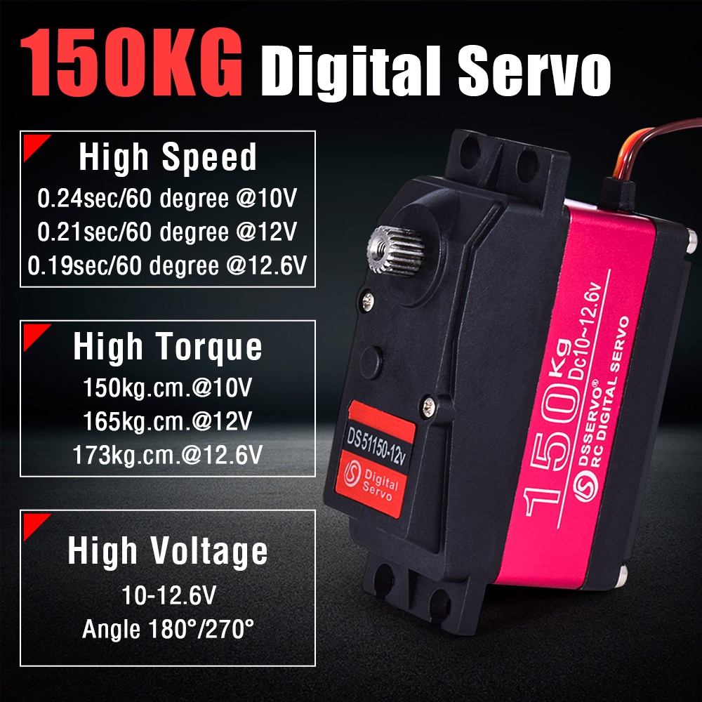 DSSERVO 60kg 80KG 150KG Servo Waterproof High Torque Servo 60KG 80KG