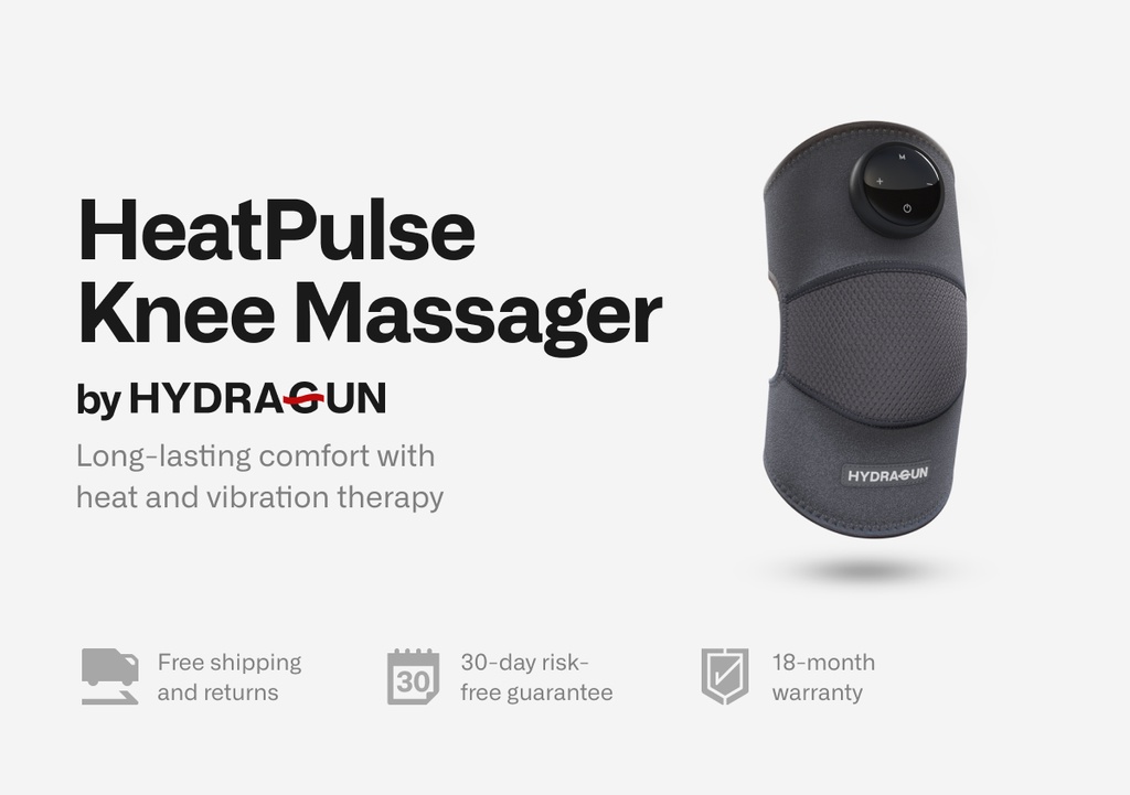 HYDRAGUN HeatPulse Knee Massager for Joint Pain Relief, Arthritis with